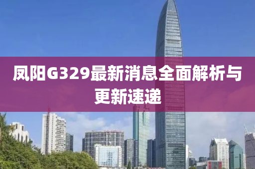 鳳陽G329最新消息全面解析與更新速遞