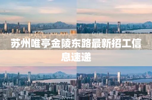 蘇州唯亭金陵東路最新招工信息速遞