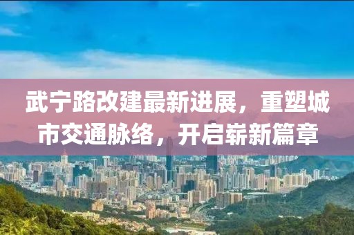 武寧路改建最新進(jìn)展，重塑城市交通脈絡(luò)，開啟嶄新篇章