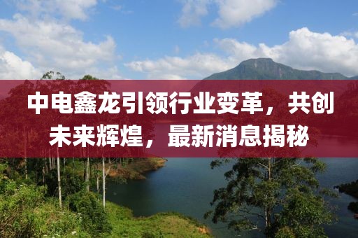 中電鑫龍引領(lǐng)行業(yè)變革，共創(chuàng)未來(lái)輝煌，最新消息揭秘