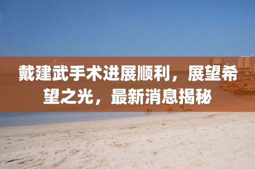 戴建武手術(shù)進(jìn)展順利，展望希望之光，最新消息揭秘