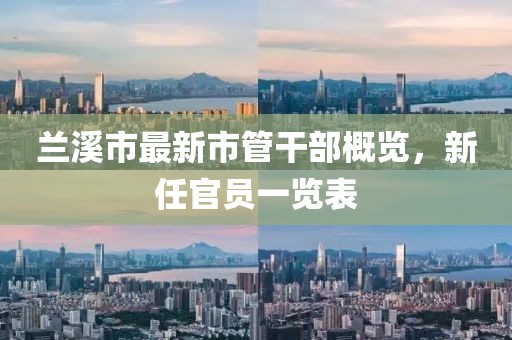 蘭溪市最新市管干部概覽，新任官員一覽表