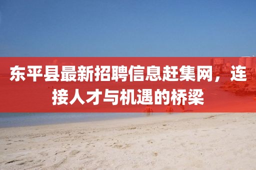 東平縣最新招聘信息趕集網(wǎng)，連接人才與機遇的橋梁