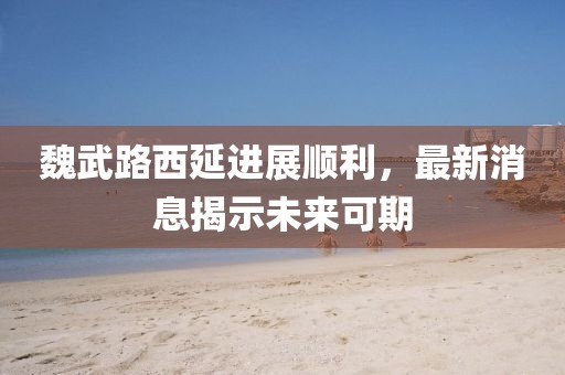 魏武路西延進展順利，最新消息揭示未來可期