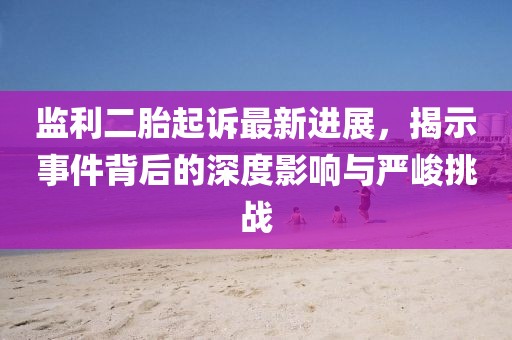 監(jiān)利二胎起訴最新進(jìn)展，揭示事件背后的深度影響與嚴(yán)峻挑戰(zhàn)