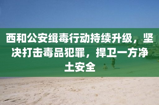 西和公安緝毒行動持續(xù)升級，堅決打擊毒品犯罪，捍衛(wèi)一方凈土安全