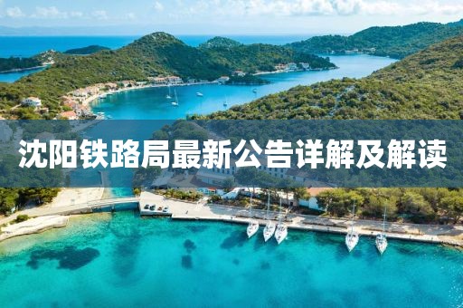 沈陽鐵路局最新公告詳解及解讀